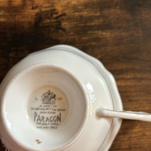 Rare  Vintage Paragon Cup and Saucer Cobalt Blue with Gold Trim - Picture 8 of 11